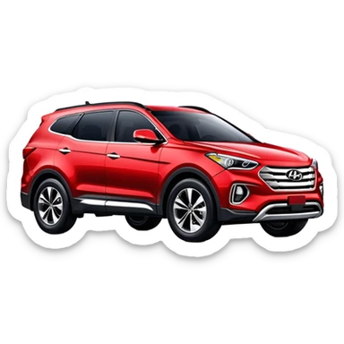 Red Hyundai Santa Fe  sticker
