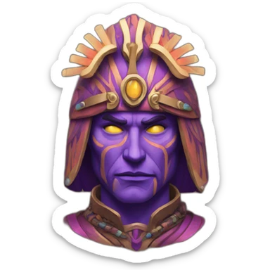 Psychedelic warlord sticker