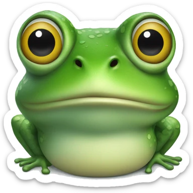 Mr frog with thousand yard stare sticker