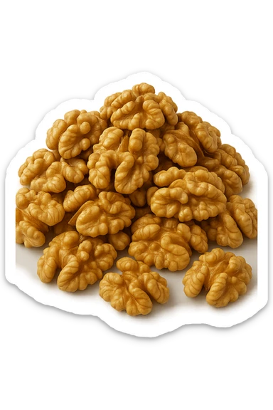 montagna di noci sbucciate, iperrealistici 4k sticker