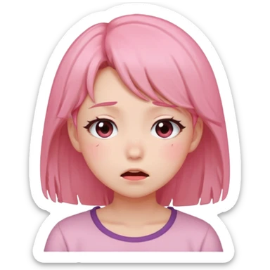 Anime girl flustered sticker