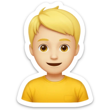 whistling innocent yellow smiley sticker