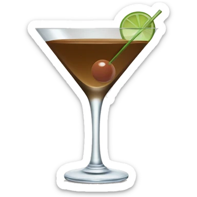 Martini in a tall glass make it brown  sticker