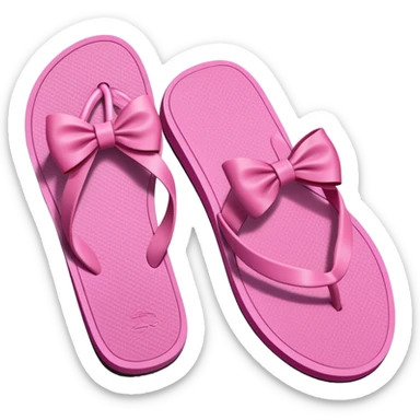 Pink bow flip flops sticker