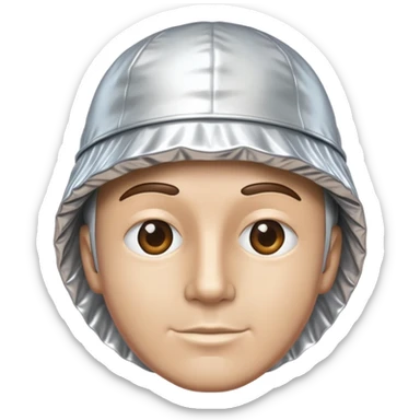 Man in tinfoil hat sticker