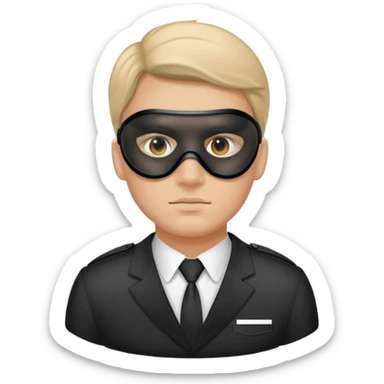 bodyguard wearing eye mask sticker