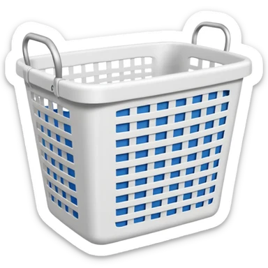 white laundry basket sticker