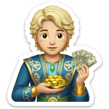cash fantasy character sticker