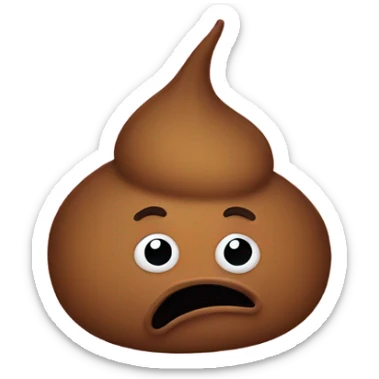 Poop smelling emoji sticker