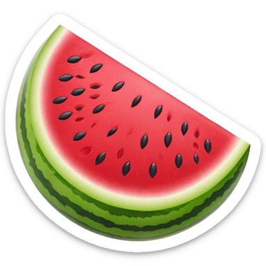 an emoji of an open watermelon but with purple rind instead of green rind sticker