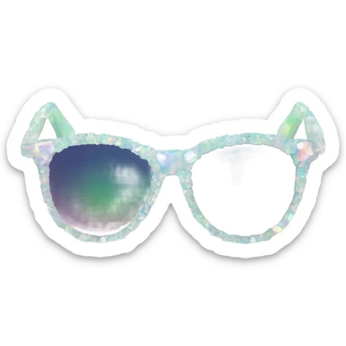 opal Crystal gemstone sunglasses sticker