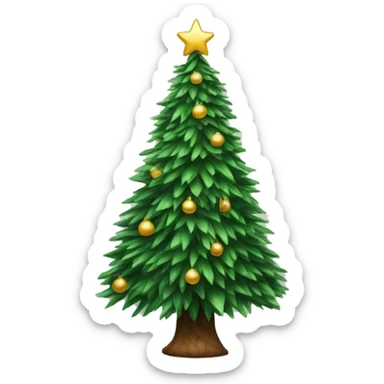 realistic christmas tree sticker