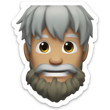 bearded man from the my hero academia universe sticker