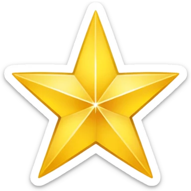 a star emoji split in half, each side clearly separated sticker