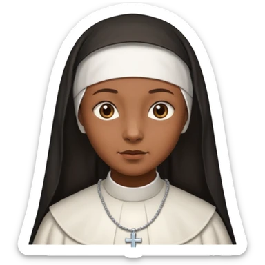 Brown skin nun sticker