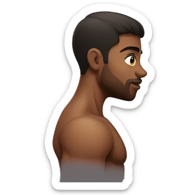 muscular boys sharing a kiss sticker