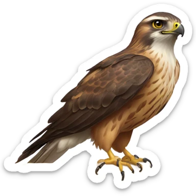 hawk with a beehive sticker