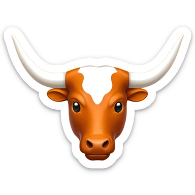 Texas longhorns logo all orange sticker