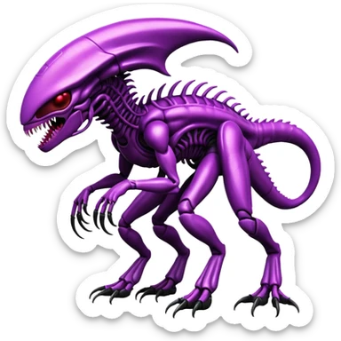 Abstract Venom-Xenomorph-Genesect-ET-hybrid-fantasy-creature sticker