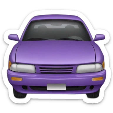 purple car top front view sticker