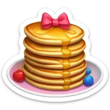 Pancake with a bow  sticker