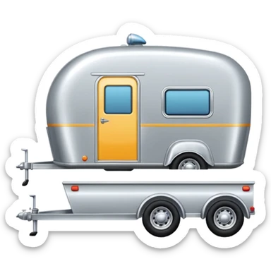 car pulling a venter trailer  sticker
