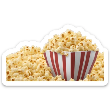 watch movie with popcorn sticker