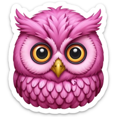 image of a pink owl sticker