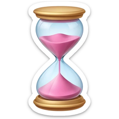 pink hourglass sticker