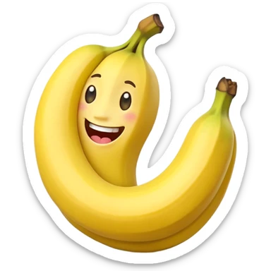 Funny banana sticker