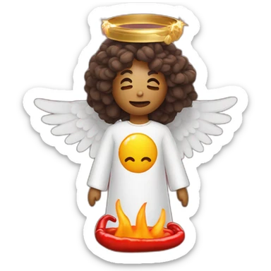 A spicy pepper wearing an angel halo sticker