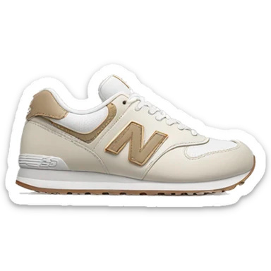 White and beige New Balance shoes sticker