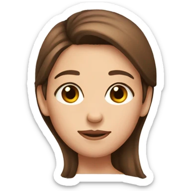 With girl with Brown hair rolling eyes sticker