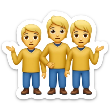 Güneş gözlüklü pantolonlu sarı kırmızı tişörtlü yeşil gözlü mavi saçlı aslan sticker