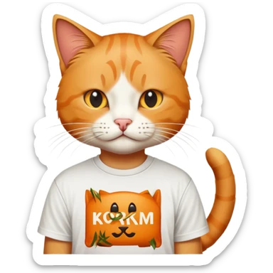 Cat and he loves rock group Korn sticker