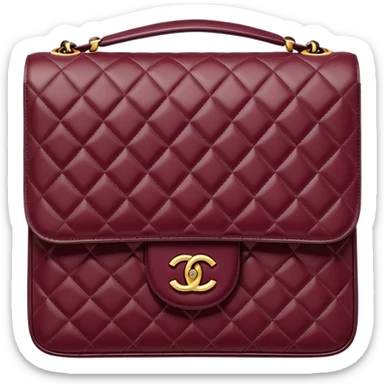 Un sac Channel bordeaux sticker