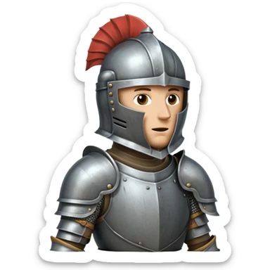 Caballero de armadura con casco cerrado sticker