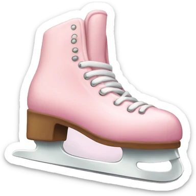 pastel pink ice skates sticker