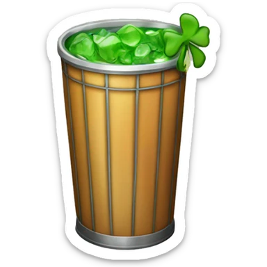 Irish trash can cocktail drink  sticker