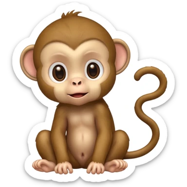 baby monkey sticker