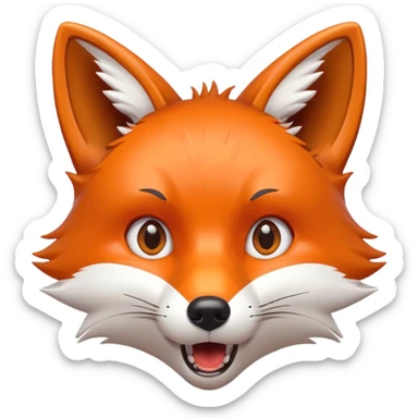 fox having his mind blown sticker
