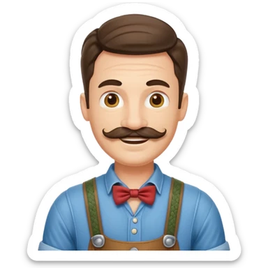 man in lederhosen sticker