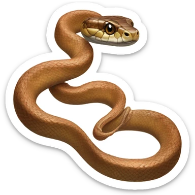 Realistic, looking eastern copper head snake sticker