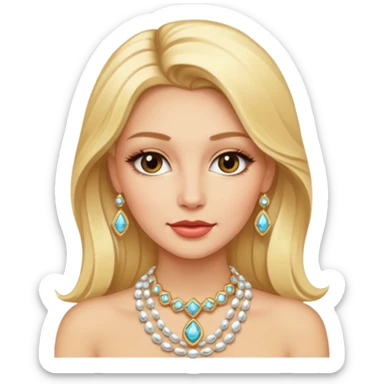 rich blonde millionare woman sticker