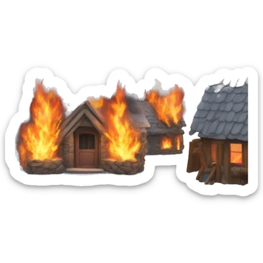 Fire in winter sticker
