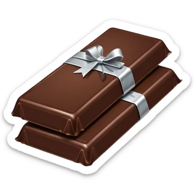 Draw a chocolate bar using an isometric camera with a High-Angle Shot. sticker