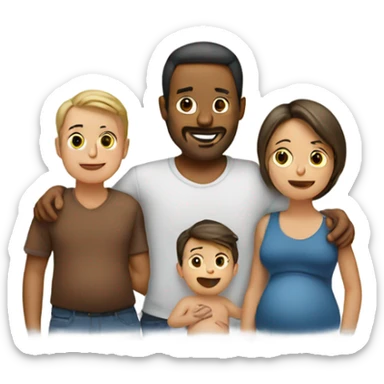 Man Pregnant with two children at one time sticker