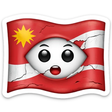 Flagge mit einen Schwarzen Auge sticker