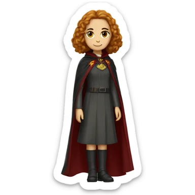 hermine, hermine granger, figure with cape gryffindor sticker