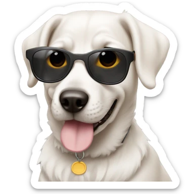 Dog wearing sunglasses ￼ sticker